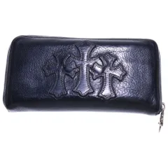 ラスト1点‼️大クロスパッチ ダガーチャック ジップウォレット クロム