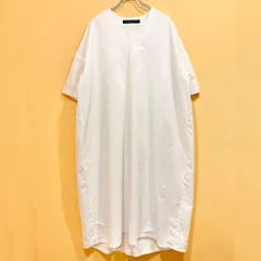 ミズイロインド ワンピース ホワイト Vネック 日本製