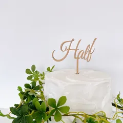 ケーキトッパー　ハーフバースデー　Half 1/2バースデー　1/2 誕生日　ハッピーバースデー