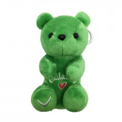 【超美品】キャロウェイ ボールホルダー グリーン×白 クマ ぬいぐるみ カラビナ付き ボールケースゴルフ Callaway