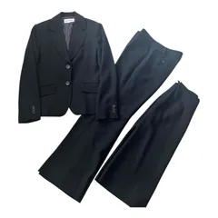 SCAPA スキャパ ビジネス フォーマル セットアップスーツ 3ピース ジャケット40 スカート38 パンツ38 ブラック