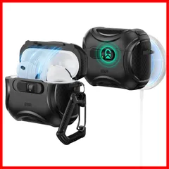 USB-Cケーブル対応 ケース（2025）MagSafe充電 落下衝撃保護 片手で簡単オープン Pro3 キズ防止 AirPods Pro AirPods 第3世代 エアーポッズプロ3用 ESR Cyberシリーズ ブラック