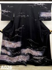 螺鈿細工 周一郎 落款入 付け下げ 正絹 ガード加工済 A292 - メルカリ