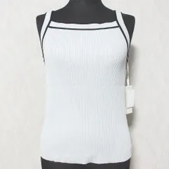 未使用 25SS GRACE CONTINENTAL グレースコンチネンタル バイカラーリブニットトップ 0125243206 サイズ36 ブルー レディース 古着 中古 USED