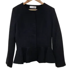 美品 JENNNE ジェンヌ ペプラム大人ジャケット S ブラック レディース