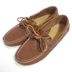 新品同様 POLO RALPH LAUREN ポロラルフローレン レザー デッキシューズ 7.5D 26.5cm ブラウン メンズ 古着 中古 USED