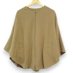 美品 23AW BEARDSLEY ビアズリー ウールポンチョコート サイズF キャメル ブラウン系 レディース 古着 中古 USEDのサムネイル