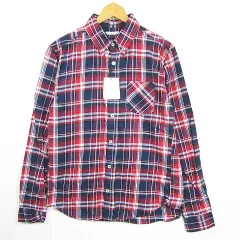 タケオキクチ TAKEO KIKUCHI TOKYO BD シャツ 長袖 綿 3 レッド ネイビー チェック kz11506のサムネイル