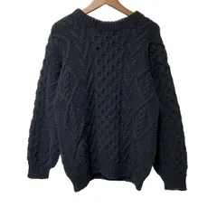 McGREGOR　セーター　ニット　トップス　Uネック　ウール　無地　ケーブル編み　MM73-4609　古着