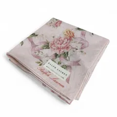 未使用 RALPH LAUREN ハンカチ 大判 花柄 綿100 ヴィンテージ