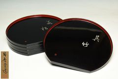 輪島塗 漆塗 半月盆 十客 未使用 新古品(P273) - メルカリ