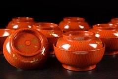 木製千筋蓋裏高蒔絵絵がわり小椀9客 箱なし - メルカリ
