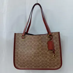 COACH コーチ トートバッグ COACH コーチ タイラー キャリーオール シグネチャー キャンバス ショルダー ハンドバッグ トート Cロゴチャーム L2039-C3767 ブラウン