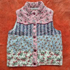 日本MPS パッチワーク細畝 コーデュロイ ダウン ベスト キッズ 120