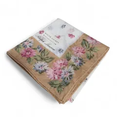 未使用 RALPH LAUREN 花柄 大判ハンカチ 綿100