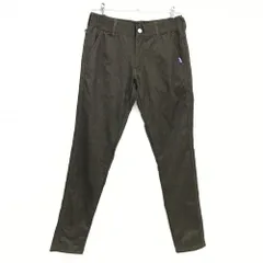 【美品】フィラゴルフ パンツ カーキ×ダークブラウン 英字総柄 星 裏起毛 レディース L ゴルフウェア FILA GOLF