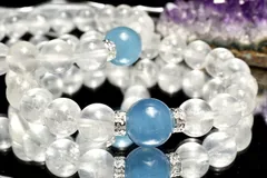 ムーンストーン＆アクアマリン　9.5(丸玉12)mm　ブレスレット 1個売り パワーストーン 天然石 _BG6104-95