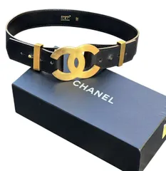 超レア◆コレクションシャネルCHANELヴィンテージVintageデカココマーク抜群存在感CCロゴバックルゴールド金具96Aフランス製ユニセックス