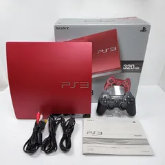 美品 プレステ３本体 PS3 スカーレットレッド 遊べるセット 動作確認済み SONY PlayStation3 CECH-3000 ソニー プレイステーション3 HDD 封印シール有り