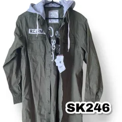 RODEO CROWNS(ロデオ クラウンズ) フード付き ミリタリーシャツワンピース カーキ色 フリーサイズ レディースワンピース 新品タグ付き 美品　管理SK246