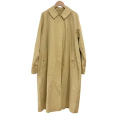 Z1587 Burberrys バーバリー　ステンカラーコート　ロングコート　イエロー系　レディース　サイズ9AR   ヴィンテージ　古着