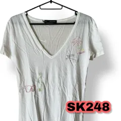 Dsquared2(ディースクエアード) Vネック半袖Ｔシャツ 白色 Sサイズ レディーストップス　管理SK248のサムネイル