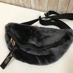 タ　ALEE　ムートン　ボディーバッグ　グレー