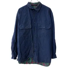 nautica 長袖 無地シャツ XL ネイビー ノーティカ 無地 シンプル 胸ポケット 長袖シャツ トップス 春物 a710-6786のサムネイル