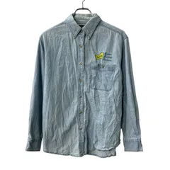 Wrangler 長袖 デニムシャツ M ライトブルー ラングラー ロゴ ボタンダウン 胸ポケット レディース 長袖シャツ トップス 春物 a710-6794のサムネイル