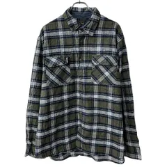 Jachs 長袖 ネルシャツ 2XL カーキ マルチカラー チェック柄 胸ポケット ビッグサイズ 長袖シャツ トップス 秋物 a710-6795