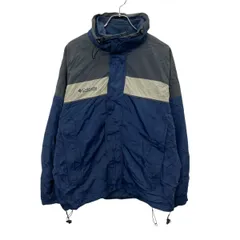 Columbia マウンテンジャケット L ネイビー系 チャコールグレー コロンビア ジップアップ ロゴ刺繍 アウトドア アウター 冬物 a710-6804