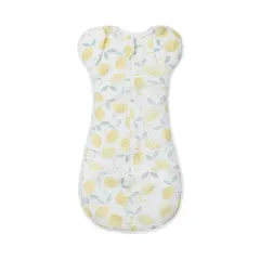 新品 おくるみ ベビースワドル 可愛い スワドル コットン 赤ちゃん ベビー 新生児 寝かしつけ 安眠 熟睡 着る モロー反射 寝ぐずり対策 夜泣き対策 綿 出産祝い ベビーおくるみ (Lサイズ レモン)