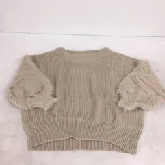 送料無料★GLOBAL WORK グローバルワーク★ニット　セーター　袖シャギーニット★レディースMサイズ★ベージュ#60328saa