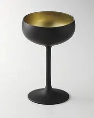 カクテルグラス　オリンピック ソーサー マットブラック ゴールド Stolzle Lausitz(シュトルッツル ラウジッツ)