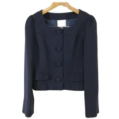 美品☆ EMMAJAMES ジャケット 春秋 ネイビー Sサイズ　b256