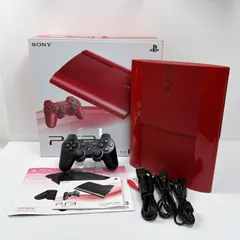 プレステ３本体 PS3 ガーネットレッド 遊べるセット 動作確認済み SONY PlayStation3 CECH-4000 ソニー プレイステーション3 HDD 封印シール有り