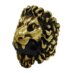 【新品】グッチ リング 指輪 アクセサリー GUCCI LION HEAD ライオンヘッド アンティーク加工 クリスタル メタル 402763 J1D50 #23(日本サイズ目安22号) ブティックライン レディース 送料無料