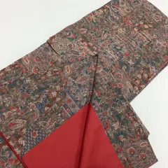 中古品、袷着物、染め紬、正絹R994