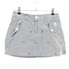 パーリーゲイツ スカート ネイビー×白 細目ストライプ  レディース 1(M) ゴルフウェア PEARLY GATES