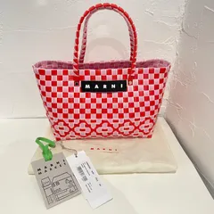 お値下げ MARNI カゴバッグ 美品 正規品 MARNI マルニ バッグ Marni Market ステンシルバッグ ブラック