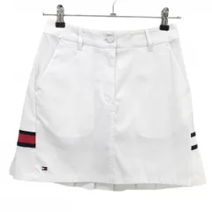 【超美品】トミーヒルフィガー スカート 白 背面裾プリーツ ストレッチ レディース M ゴルフウェア 2023年モデル Tommy Hilfiger Golf