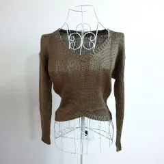 Krizia maglia vintage 伊製 花柄 ラメニットトップス M Krizia maglia vintage 伊製 花柄 ラメニットトップス M