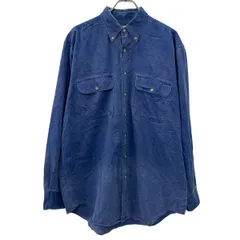 BrooksBrothers L BD 長袖 無地シャツ XL ブルー ボタンダウン ボタン 胸ポケット シンプルシャツ カジュアルシャツ 春物 a710-6877