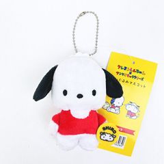 크레용 신짱 × 산리오 포챠코 봉제인형 마스코트 키홀더 Sanrio