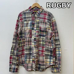RALPHLAUREN ラルフローレン シャツ、ブラウス 長袖 RUGBY パッチワーク コットン プリント チェック シャツ インド製