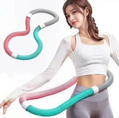 新品 KASAMEIDOU フラフープ ダイエット用 ソフトフラフープ スプリングフラフープ 折りたたみ式 腰に優しい 脂肪燃焼効率化 シェイプアップ 低騒音設計 コンパクト ポータブル 多機能トレーニングリング 屋内屋外兼用 PVC素材 軽量仕様