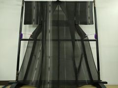 紗 たたき染 付け下げ 夏物 透け感 居敷当て付き 正絹 躾糸付き G059 
