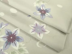 平和屋着物■極上　小紋　単衣　23区　草花文　薄柿鼠色地　洗える着物　逸品　DZAB0629kh5 平和屋着物□極上 小紋 単衣 23区 草花文 薄柿鼠色地 洗える着物 逸品