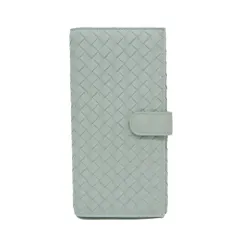 ボッテガ・ヴェネタ(Bottega Veneta) イントレチャート メンズ,レディース レザー 長財布（二つ折り） ライトブルーグレー