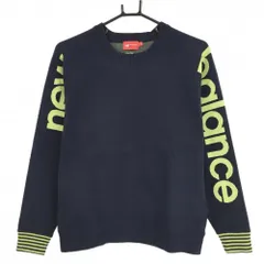 ニューバランスゴルフ セーター ネイビー×ライトグリーン ニット アクリル混  レディース 2(L) ゴルフウェア 2023年モデル New Balance